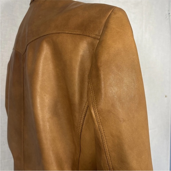 Stetson Leather Jacket Women’s Size Small Tan - Picture 6 of 12